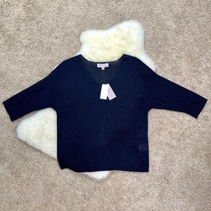 New Philosophy V-Neck 3/4 Length Sleeve Sweater XS